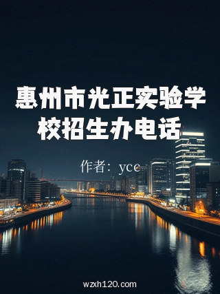 惠州市光正实验学校招生办电话