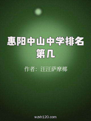 惠阳中山中学排名第几
