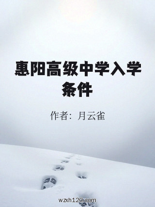 惠阳高级中学入学条件