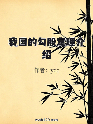 我国的勾股定理介绍