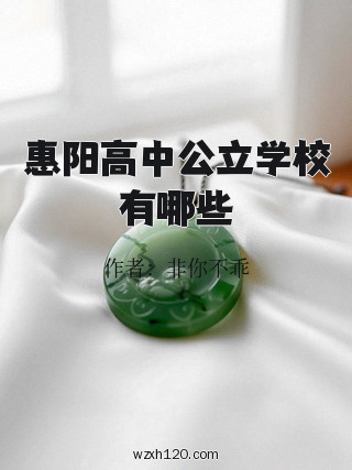 惠阳高中公立学校有哪些