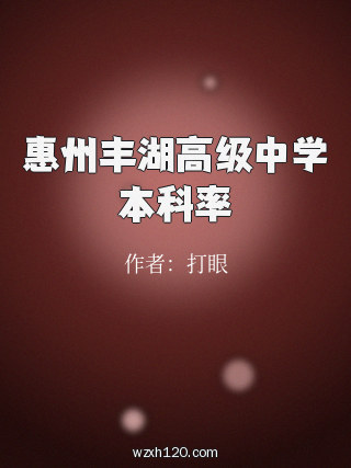 惠州丰湖高级中学本科率