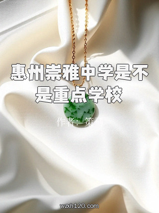 惠州崇雅中学是不是重点学校