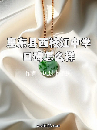 惠东县西枝江中学口碑怎么样