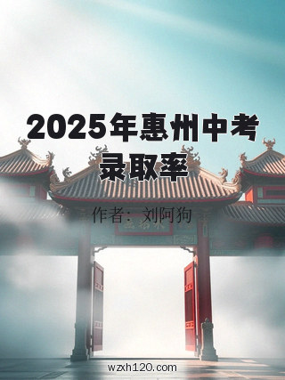 2025年惠州中考录取率