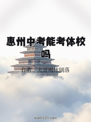 惠州中考能考体校吗